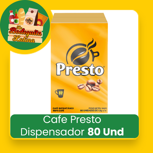 Cafe Presto Dispensador 80 Unidades