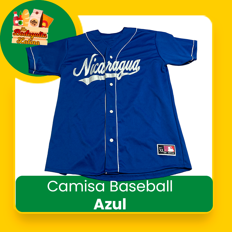 Camisa Baseball Azul Nicaraguca