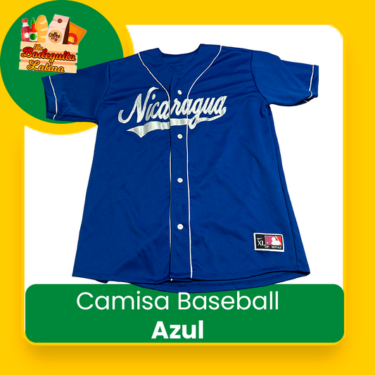 Camisa Baseball Azul Nicaraguca