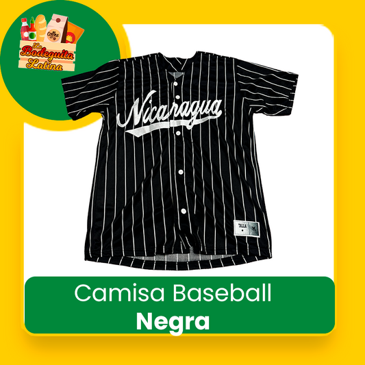 Camisa Baseball Negra NIcaragua