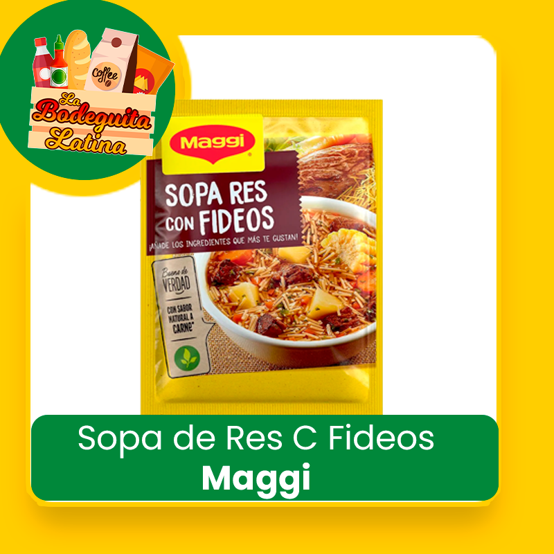 Sopa de Res Con Fideos Maggi