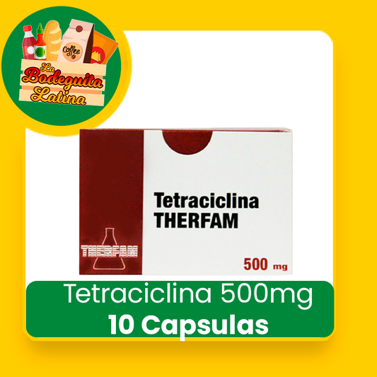 Tetraciclina 500mg 10 Tabletas